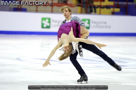 2013-03-03 Milano - World Junior Figure Skating Championships 1762 Kaitlin Hawayek-Jean-Luc Baker USA